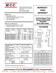 MUR605CT datasheet pdf MCC
