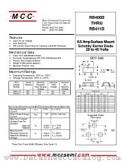 RB400D datasheet pdf MCC