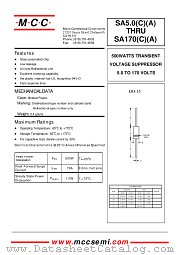 SA160C datasheet pdf MCC