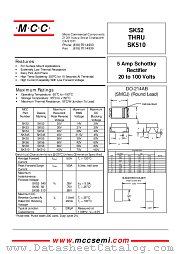 SK510 datasheet pdf MCC