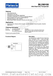 MLX90108E datasheet pdf Melexis