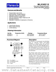 MLX90215E datasheet pdf Melexis