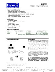 US3881L datasheet pdf Melexis