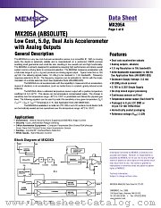 MX205AC datasheet pdf MEMSIC