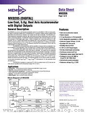 MXD205AL datasheet pdf MEMSIC