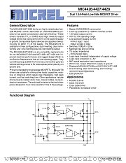 MIC4427 datasheet pdf Micrel Semiconductor