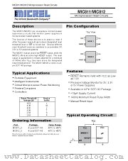 MIC811U datasheet pdf Micrel Semiconductor