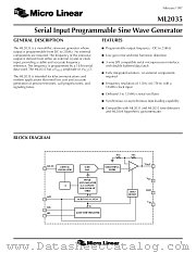 ML2035CP datasheet pdf Micro Linear