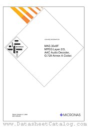 MAS3509F datasheet pdf Micronas