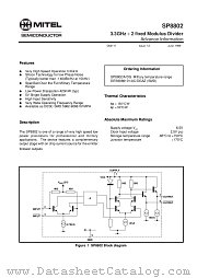 SP8802DG datasheet pdf Mitel Semiconductor