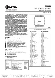 GP2021IG datasheet pdf Mitel Semiconductor