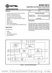 MH88612BV-4K datasheet pdf Mitel Semiconductor