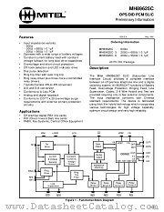 MH89625C-6 datasheet pdf Mitel Semiconductor