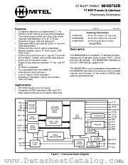MT89760B datasheet pdf Mitel Semiconductor