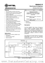 MTH88437AS-P datasheet pdf Mitel Semiconductor