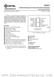 SP5611 datasheet pdf Mitel Semiconductor