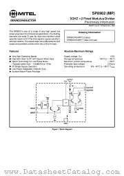 SP8902MP1S datasheet pdf Mitel Semiconductor