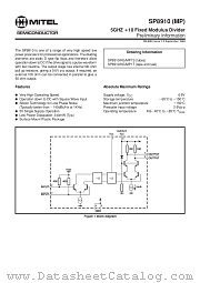 SP8910MP1T datasheet pdf Mitel Semiconductor
