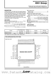 M34551E4-XXXFP datasheet pdf Mitsubishi Electric Corporation