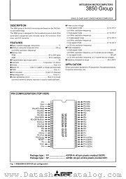 M38507ED-XXXSP datasheet pdf Mitsubishi Electric Corporation