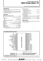 M38502F8H-XXXFP datasheet pdf Mitsubishi Electric Corporation