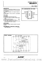 M51847E datasheet pdf Mitsubishi Electric Corporation