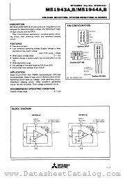 M51943BSL datasheet pdf Mitsubishi Electric Corporation