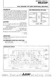 M5240P datasheet pdf Mitsubishi Electric Corporation