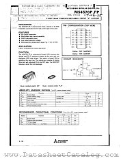 M54576P datasheet pdf Mitsubishi Electric Corporation
