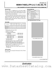 M5M417400TP-5S datasheet pdf Mitsubishi Electric Corporation