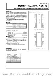 M5M4V4405CJ-7S datasheet pdf Mitsubishi Electric Corporation