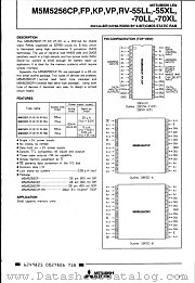 M5M5256CKP-55LL datasheet pdf Mitsubishi Electric Corporation