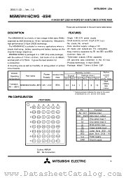 M5M5V416CWG-85HI datasheet pdf Mitsubishi Electric Corporation