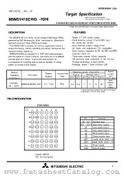 M5M5V416CWG datasheet pdf Mitsubishi Electric Corporation