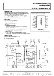 M62295FP datasheet pdf Mitsubishi Electric Corporation