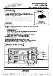 M62463FP datasheet pdf Mitsubishi Electric Corporation