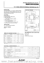 MGFC39V5258A datasheet pdf Mitsubishi Electric Corporation