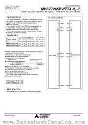 MH8S7245BWZTJ-6 datasheet pdf Mitsubishi Electric Corporation