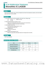 LAG639D datasheet pdf Mitsumi Electric