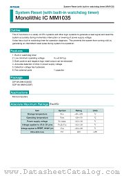 MM1035XD datasheet pdf Mitsumi Electric