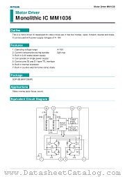 MM1036XF datasheet pdf Mitsumi Electric