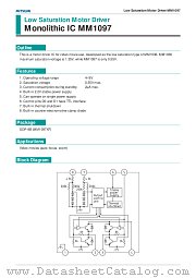 MM1097XF datasheet pdf Mitsumi Electric