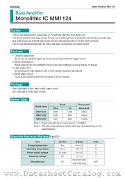 MM1124AD datasheet pdf Mitsumi Electric