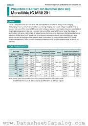 MM1291MW datasheet pdf Mitsumi Electric
