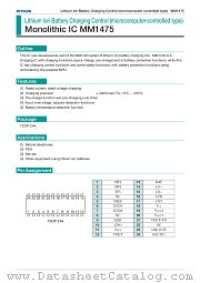 MM1475 datasheet pdf Mitsumi Electric