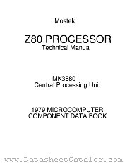 MK3880P-4Z80-CPU datasheet pdf Mostek