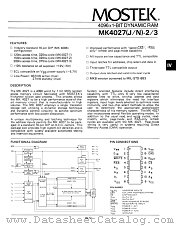 MK4027J-3 datasheet pdf Mostek