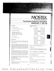 MK50240P datasheet pdf Mostek