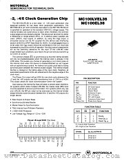 MC100EL38 datasheet pdf Motorola