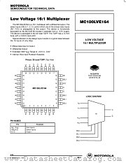 MC100LVE164 datasheet pdf Motorola
